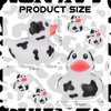 Poen 12 Pcs Cow Ducks Mini Cow Rubber Duck Bulk Cowboy Rubber Duck Fun Cow Print Duck Baby Bath Toy Cow Theme Baby Shower Birthday Bathtub Party Favors Swimming Pool Party Decorations