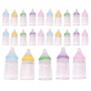 Kichvoe 30 Pcs Doll Bottle Set Miniature Mini Bottle Plastic Mini Milk Bottle Dollhouse Feeding Bottle Novelty Tiny Candy Jar for Baptism DIY Craft