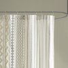 INK+IVY Imani Tufted Chenille 100% Cotton Shower Curtains Machine Washable, Modern Home Bathroom Décor Bathtub Privacy Screen, 72" x 72", Ivory