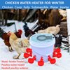 KNEOYR 250W De-icer Submergible Bird Bath Heater Aluminum Cast for Livestock Poultry Horses, Cows, Birds, Wildlife Drinking Indoor Outdoors in Winter with 10 Foot Cord Birdbath Water Heater