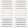 30 Pieces Elastic Bungee Hair Ties, Hair Bungee Cords with Hooks, Bungee Cord Hair Tie (Black, Coffee and Apricot)