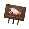 Caroline's Treasures SB3083TH68 Welcome to the Farm with the pig and chicken Leash or Key Holder, Wall Hooks, Key Hooks Holder, Coat Rack Wall Mount, Coat Hooks, Hooks for Hanging Keys, Towels, Aprons
