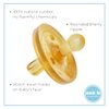 Newborn Pacifier- Shorter Nipple Less Gagging - Small Preemie (0-6 mos) - Breastfed Babies - 100% Natural Rubber - BPA-Free - Handcrafted in Italy - 1-Pack