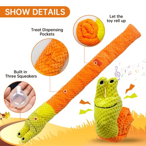 REFEVENO Squeaky Dog Toy Puzzle Toy IQ Training, Plush chew Toy for Small Medium and Big Dogs for Indoor Playing Toys