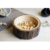 GoCraft Wood Potpourri Bowl with Tree Bark, Small, 6" Diameter x 3" Height, Wooden Decorative Bowl