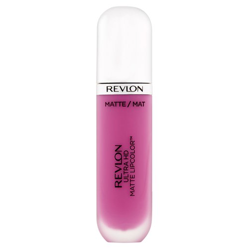 Revlon Ultra HD Matte Lipcolor, Velvety Lightweight Matte Liquid Lipstick in Plum / Berry, Crush (670), 0.2 oz