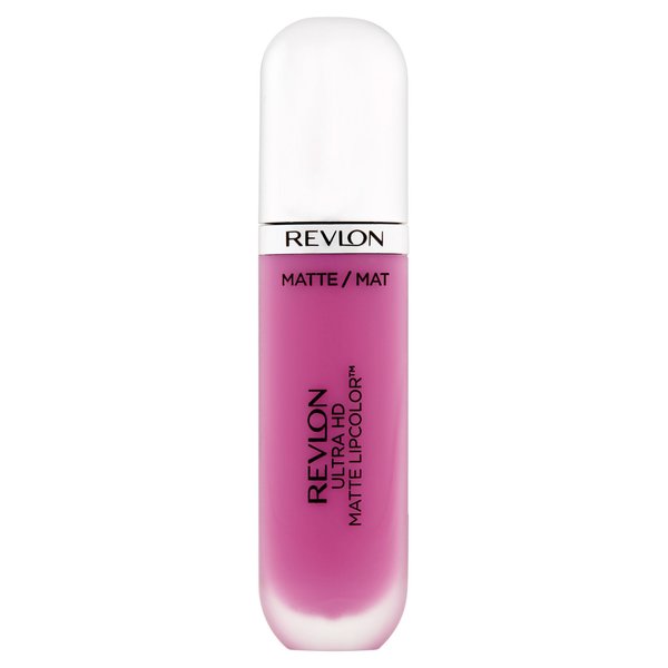 Revlon Ultra HD Matte Lipcolor, Velvety Lightweight Matte Liquid Lipstick in Plum / Berry, Crush (670), 0.2 oz