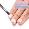 INENK Nail Art Clean Up Brushes,Nail Brushes for Cleaning Polish Mistakes on the Cuticles, Acetone Resistant Nail Brush, Fingernail Cleaning Brushes for Nail Art and Designs (2 Pcs Round&Angled)