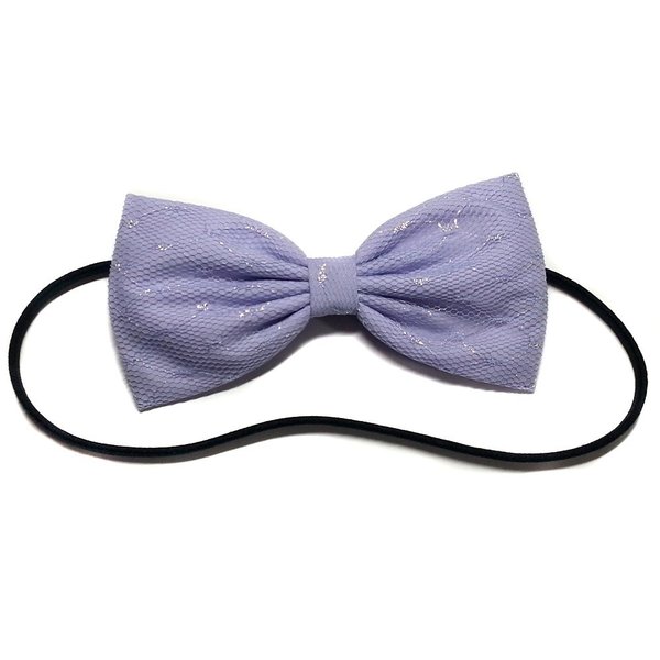 Purple Glitter Lace Kawaii Lolita Hair Bow-girly, Pastel, Sparkly-for Girls, for Teens, for Women (Headband)