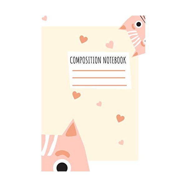 Composition Notebook: Cute cats notebook for kids with 55+ Pages of 6"x9" white Paper
