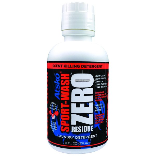 Atsko 1338Z Zero Sport-Wash Laundry Detergent 18 fl oz bottle, Black