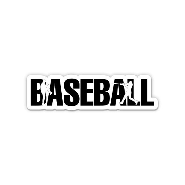 Squiddy Baseball Play Player Game - Vinyl Sticker (8" Wide)