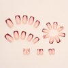YoYoee Short Square False Nails French Press on Nails Red Fake Nails Acrylic Cute Nails Tips for Women and Girls 24PCS