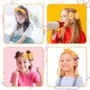 HIFANMM Back to School Headband For Girls, Yellow Pencil Bows Hair Clips Hair Accessories, Students Teachers Outfits Non Slip Hair Band for Girls First Day of School Supplies (Yellow, standard)
