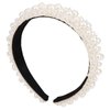 YISSION 1PC White Pearl Headband for Women Beaded Headbands Jeweled Hairband Fashion Thick Headband Wedding Bridal Headband Hair Accessories for Women Girls