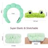 VELSCRUN 6 Pack Spa Headband, Makeup Headband, Face Wash Headband, Skincare Headbands, Green Sponge Hair Band Bow Tie Spa Headband for Washing Face Wristband Set Hair Accessories for Women Gifts