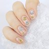 Mxxipp 2 Disc Ocean Theme Nail Charms, 3D Summer Beach Starfish Seashell Nail Accessories, Non-Faded Alloy Nail Art Gems Rhinestones Decorations for Manicure Design Embellishments- Silver & Gold