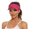 Komorebi Hot Pink Visor Sun Visors for Women Sun Visor Hats with UV Protection Adjustable Tennis Visor Sun Running Hats Hot Pink One Size