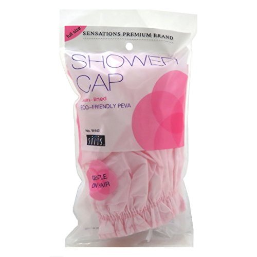 Siris Shower Cap Full Size Satin Lined Vinyl (3 Pack)