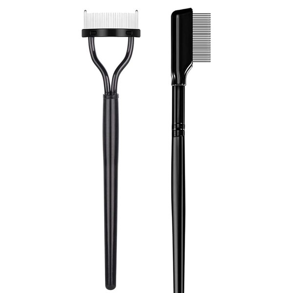 2Pcs Eyelash Separator, Eyelash Comb Lash Brush Separator, Lash Comb Eyelashes Curler Makeup Mascara Applicator, Eye Makeup Brush Tools, Metal Teeth Eyelashes Grooming Tool