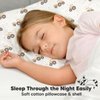 Toddler Pillow with Pillowcase - 13x18 My Little Dreamy Pillow, Organic Cotton Toddler Pillows for Sleeping, Kids Pillow, Travel Pillows, Mini Pillow, Nursery Pillow, Toddler Bed Pillow (Tractor)
