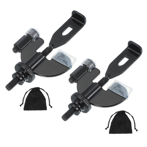 PATIKIL Portable Hotel Door Lock, 2 Pcs Adjustable Home Security Privacy Door Lock Devices with Storage Bag for Enhanced Safety Travel Hotel Home Apartment,Black