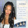 NAISKA Gold Hair Jewelry for Braids with Crystal Star Heart Hair Charms Loc Dreadlock Braid Accessories Shiny Hair Accessories Decoration Hair Clips Jewelry for Women and Girls Braids
