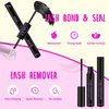 GAQQI Lash Clusters Kit, DIY Lash Extensions Kit 10-14mm Fluffy Cluster Lashes, Volume Eyelash Clusters with Lash Bond and Seal+Tweezer+Remover+120pcs Thin Band Individual Lashes (3D-GQ01-KIT)