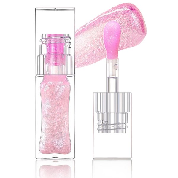 QrBxa 1 PCS Color Changing Lip Oil,Moisturizing Color Changing Lip Gloss,Non-sticky Nourishing Repairing Primer Lip Tint