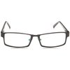 Foster Grant Men's Sawyer Multifocus Rectangular Reading Glasses, Black/Transparent, 54 mm + 1.5
