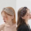 Kasmena 6PCS Knotted Headbands for Women Girls Non Slip, Wide Headbands Head Hair Bands for Women's Hair Cute Floral Headbands Hair Accessories for Women Girls-Brown