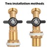 WADEO Brass Rain Barrel Spigot, Rain Barrel Quarter Turn Ball Valve Spigot with Bulkhead Fitting