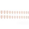 Gifiky Short False Nails Almond Press on Nails Bling Nails Tips Full Cover Ballerina Fake Nails for Women and Girls 24Pcs
