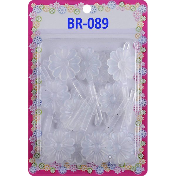Tara Girls Self Hinge Plastic Bow Hair Barrettes Selection (BR 89)