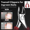 5 in 1 Professional Toenail Clippers for Thinck & Ingrown Nails, Upgraded Podiatrist Toe Nail Clippers for Men, Sharp Blade Nail Cutter Set, Wanmat