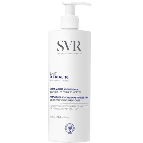 SVR Xerial 10 Ultra-Rich Body Lotion - Relief Soothing Moisturizer for Extremely Dry Itchy Skin - 10% Pure Urea and Shea Butter 48hr Moisturizing Cream for Babies, Kids, Teens & Adults, 13.5 fl.oz.