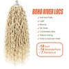 Aipin Goddess Locs Crochet Hair 18 Inch River Locs Boho Hippie Locs Wavy Crochet With Curly Hair In Middle And Ends Braids Hair Extensions (7Packs,18 inch, 613#)
