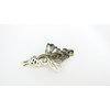 Shiny silver tone metal lotus flower alligator hair claw clip fine hair