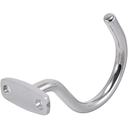 QYM Face Mount Hook Snooker Billiard Table Board Cue Hook to Hold Bridge Stick Pool Rack with 2 Mounting Screws fit for Pool Table (Silver)