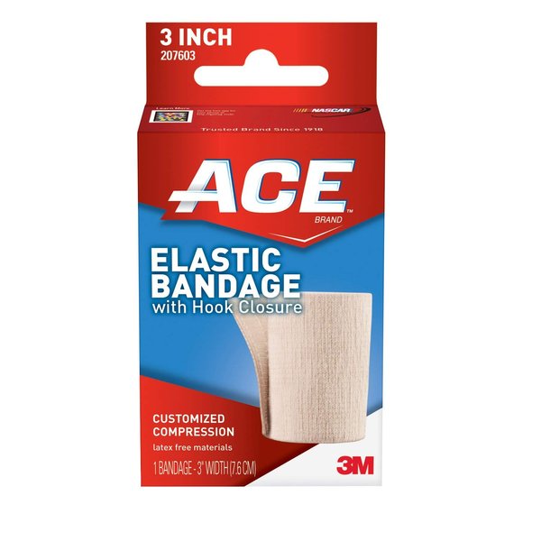 Ace Elastic Bandage with Hook Closure, Model 207603, 3 Inches, 1 Ea