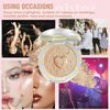 Lilyloria Glitter Sparkly Face Highlighter Makeup Palette Shimmer Radiant Glow Illuminator Iluminadores Palette 6g (02 Twilight Champagne)