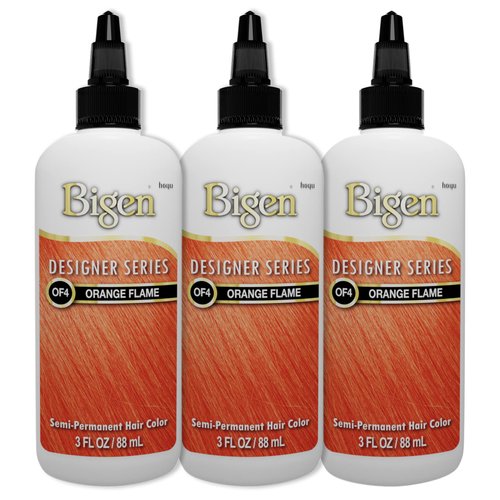 Bigen OF4 Orange Flame Designer Series Semi-Permanent Hair Color (pack of 3)