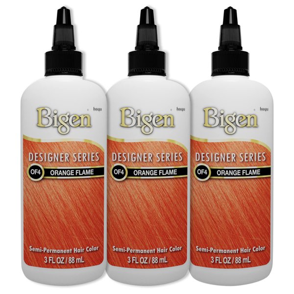 Bigen OF4 Orange Flame Designer Series Semi-Permanent Hair Color (pack of 3)