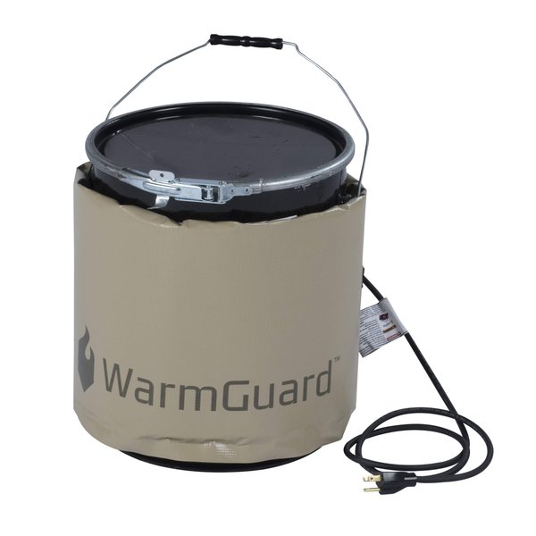 WarmGuard WG05 Insulated Pail Band Heater - Bucket Heater, Fixed Internal Thermostat Max Temp 145 F,Tan