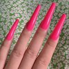120pc XL Coffin Press on Nails Extra Long Colored Ballerina False Nail Tips Full Cover Artificial Fingernails Manicure Design Desigh Women Girls Christmas Gift (Hot Pink)