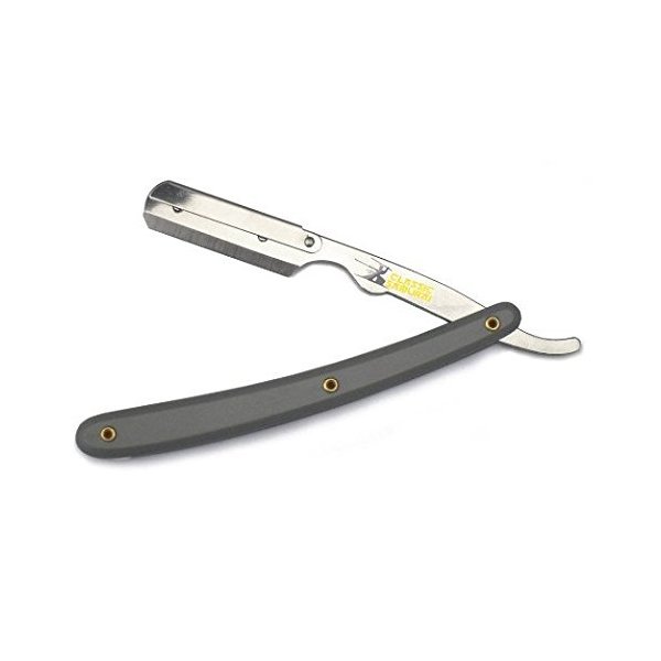 Classic Samurai Stainless Steel Professional Barber Straight Edge Razor (GRAY)