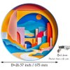 Bgraamiens Puzzle-Distance- 3D Visual Sunrise in The Distance 1000 Pieces Round Puzzle for Adult,Unique Puzzle, Modern Art Puzzle Hard Challenge Puzzle for Adult