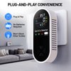Gas & Carbon Monoxide Detectors Plug in, 4-in-1 Portable Natural Gas Leak & Carbon Monoxide Detector with Temperature & Humidity Display, Compact CO Monitor Alarm for Home, RV, Hotel & Travel Use