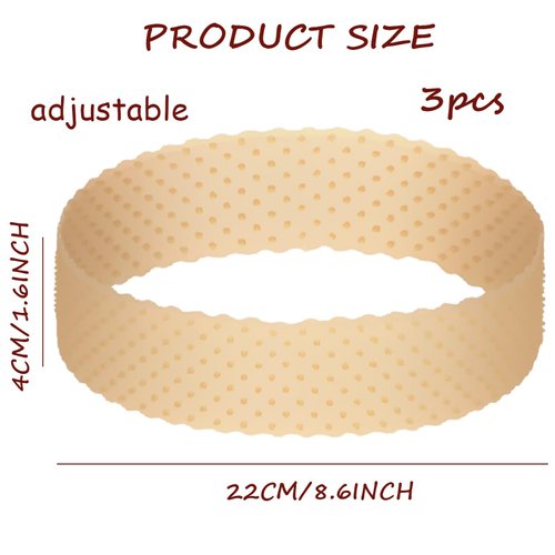 SHEHARUHI 3 PCS Adjustable Silicone Wig Headband No Slip Wig Bands Silicone Wig Grip Band Elastic Bands for Wig Wig Accessories for Women for Men Women Sports Yoga
