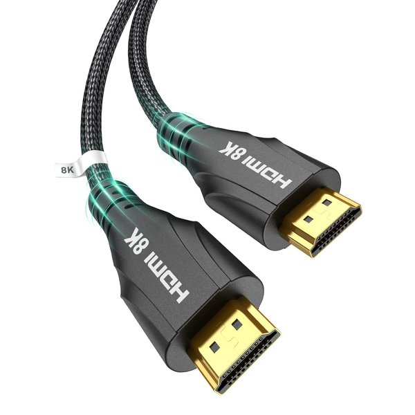 Cratree HDMI Cables 15FT Long - 8K Ultra High Speed HDMI Cable,48Gbps HDMI Braided Cord,8K 60hz,4K 120hz,eARC,HDCP 2.2&2.3 - Compatible for HDTV/PS5/Xbox